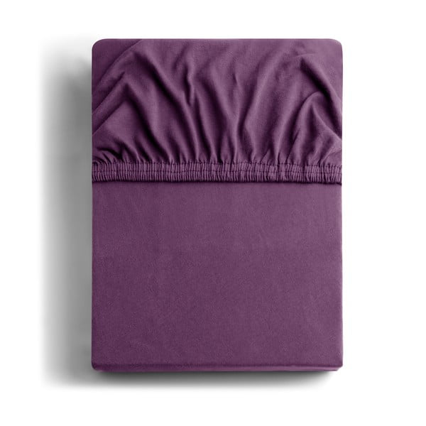 Violets trikotāžas palags ar gumiju 220x200 cm Amber – Restilo