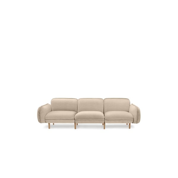 Bēšs dīvāns no buklē auduma 264 cm Bean – EMKO