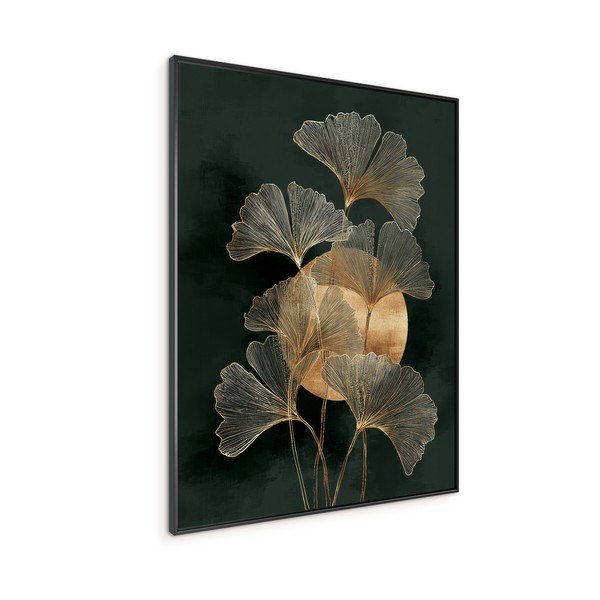 Drukāta glezna ar rāmi 60x80 cm Gold Ginkgo – Styler-image-3