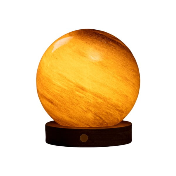 Tumši brūns gaismas dekors ar USB ø 12 cm Sand Storm – Gingko-image-2