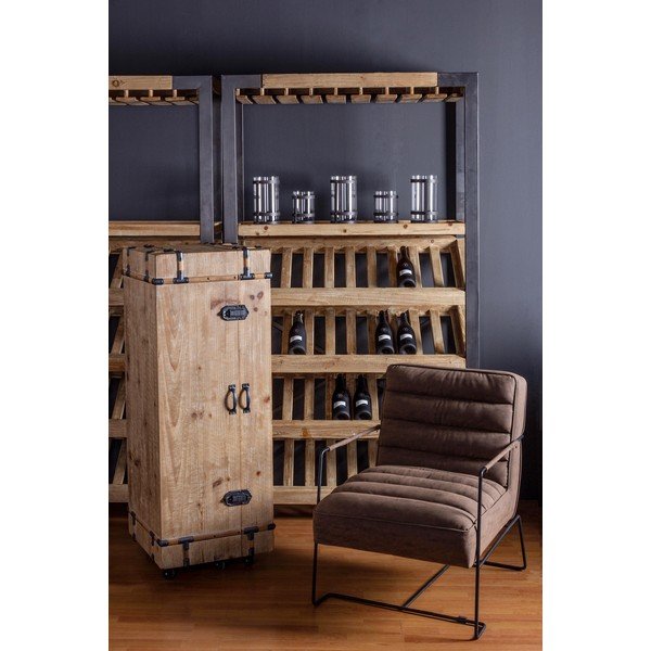 Brūns atpūtas krēsls no ādas imitācijas Brianna – Bizzotto-image-1