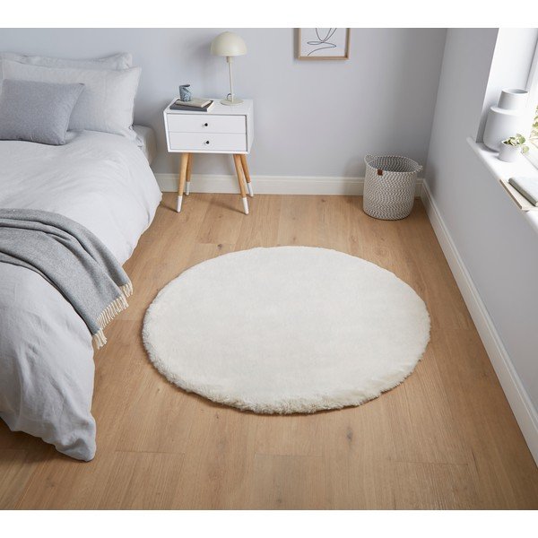Krēmkrāsas paklājs Think Rugs Teddy, ⌀ 120 cm-image-1