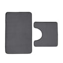 Tumši pelēki atmiņas putu vannas istabas paklājiņi tualetei (2 gab.) 50x80 cm Anti-Bacterial – Catherine Lansfield