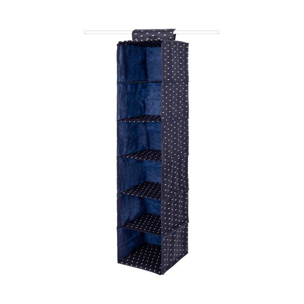 Tumši zils piekaramais organizators ar 6 nodalījumiem Kompaktora Kasuri Range, platums 30 cm-image-2