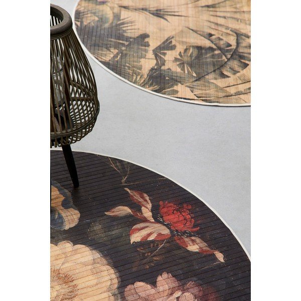 Ar rokām darināts bambusa apaļš paklājs ø 120 cm Sayuri – Bizzotto-image-2