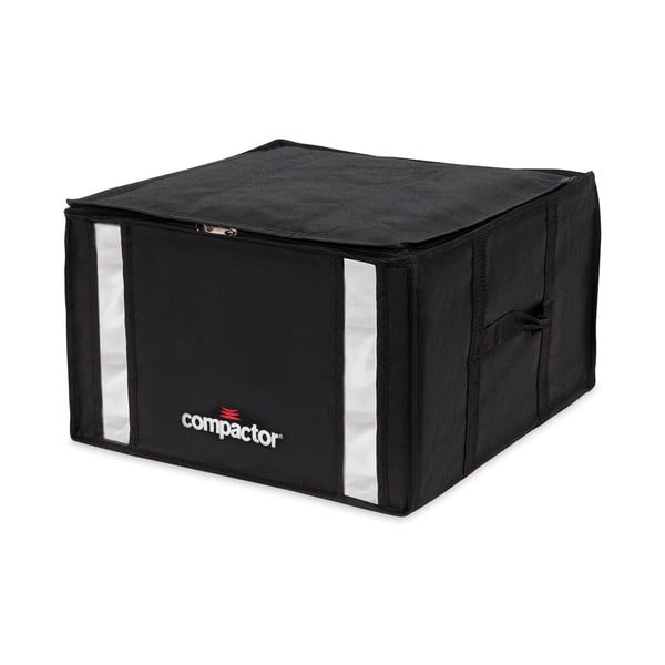 Melna drēbju uzglabāšanas kaste Compactor XXL Black Edition 3D Medium, 125 l