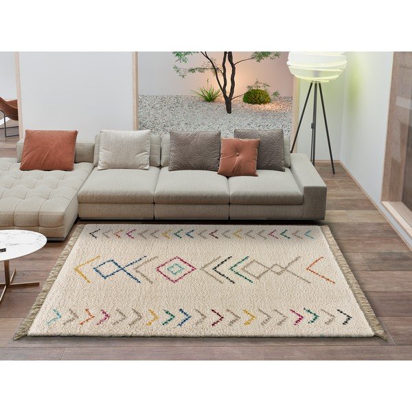 Krēmbalts paklājs Universal Ziri White, 133 x 190 cm-image-1