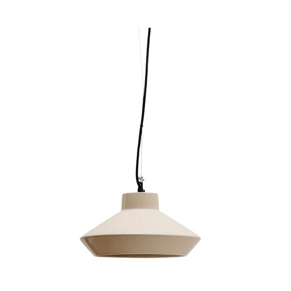 Bēša piekaramā lampa ar keramikas abažūru ø 31 cm Portol – Kave Home
