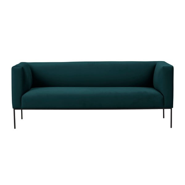 Zilganzaļš samta dīvāns Windsor & Co Sofas Neptune, 195 cm