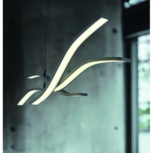 Matēti melna metāla LED piekaramā lampa ar tālvadību/ar regulējamu spilgtumu Spider – Trio Select-image-2