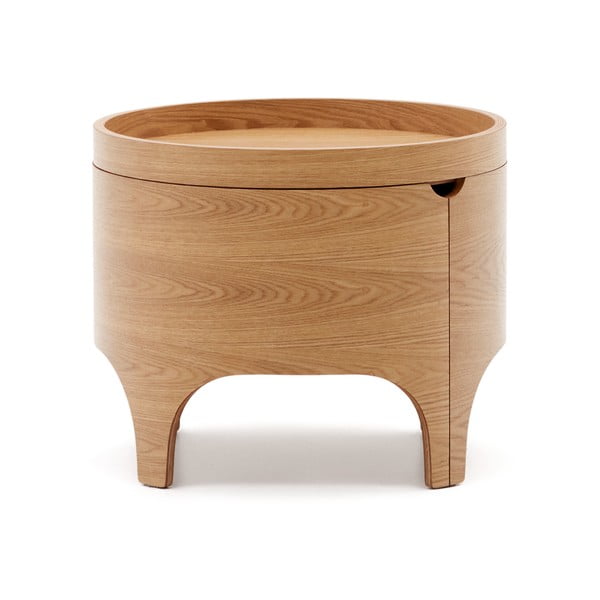 Dabīga toņa naktsskapītis ar oškoka imitāciju Octavia – Kave Home-image-3