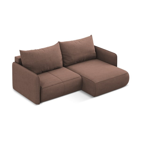 Rozā salokāms/ar uzglabāšanas vietu stūra dīvāns (ar labo stūri) Nanea – Makamii-image-4