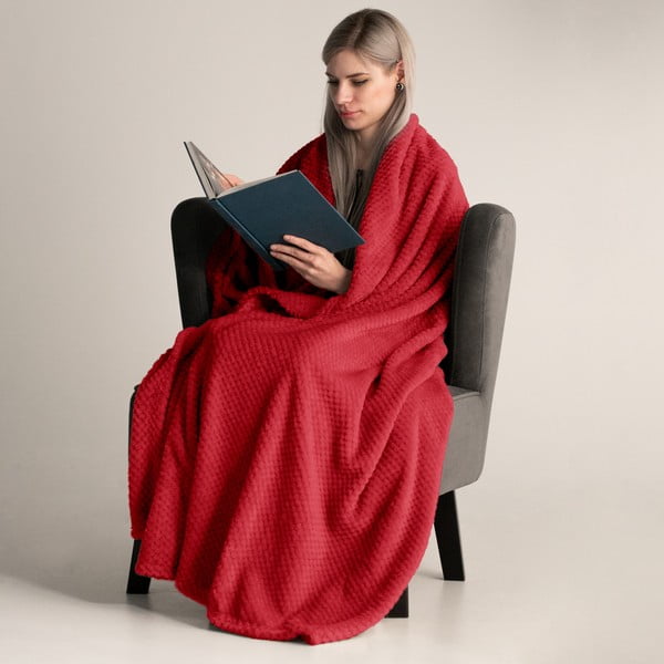 Sarkana mikrošķiedras sega DecoKing Henry, 220 x 240 cm-image-1