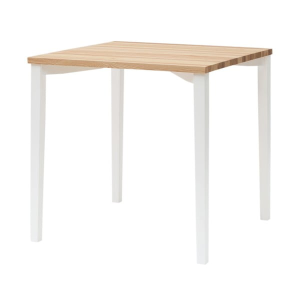 Balts pusdienu galds Ragaba TRIVENTI, 80 x 80 cm