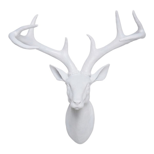 Balts dekoratīvs krūšutēls brieža formā Kare Design Deer, 40 x 45 cm