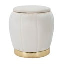 Krēmkrāsas samta pufs Paris – Mauro Ferretti