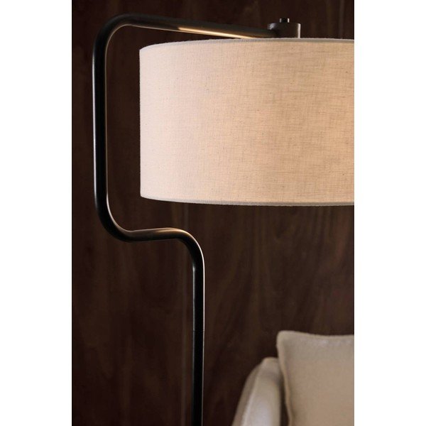 Melna/krēmkrāsas tekstila stāvlampa (augstums 160 cm) Josho – Ellos Home-image-3