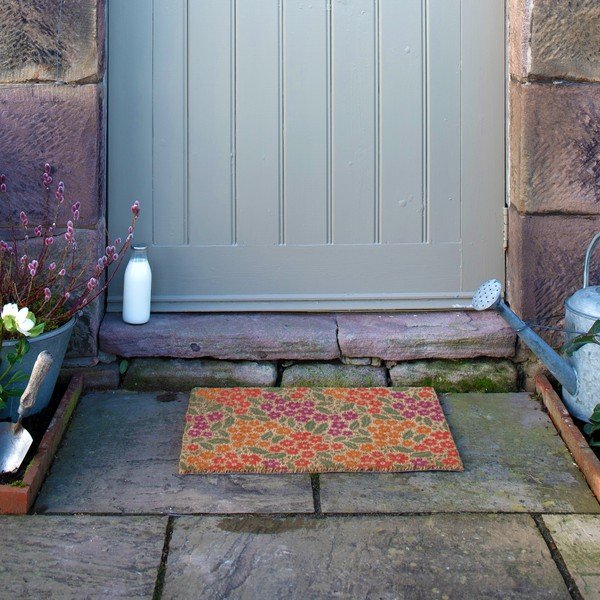 Kokosšķiedras kājslauķis 40x60 cm Floral – Artsy Doormats-image-4