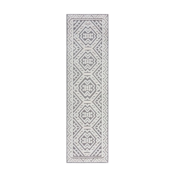 Pelēks mazgājams celiņa paklājs no šenila 60x240 cm Jaipur – Flair Rugs