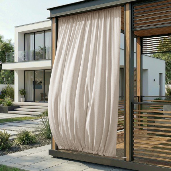 Krēmkrāsas daļēji gaismu necaurlaidīgs/āra aizkars Calisto – Filumi-image-2