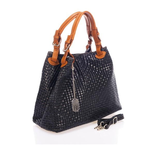 Tumši zila ādas somiņa Federica Bass Hydri-image-2