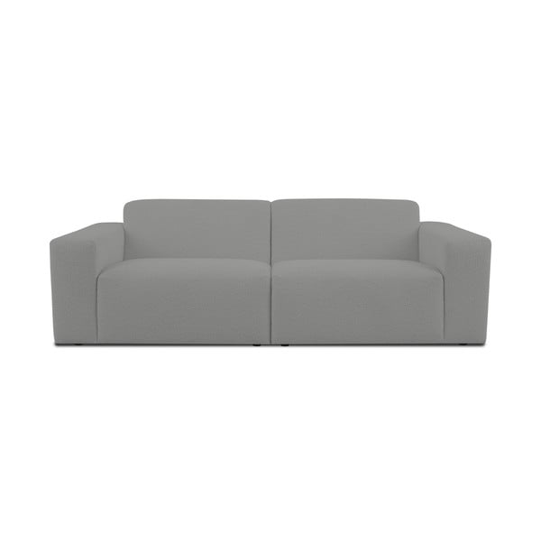 Pelēks dīvāns no buklē auduma 228 cm Roxy – Scandic