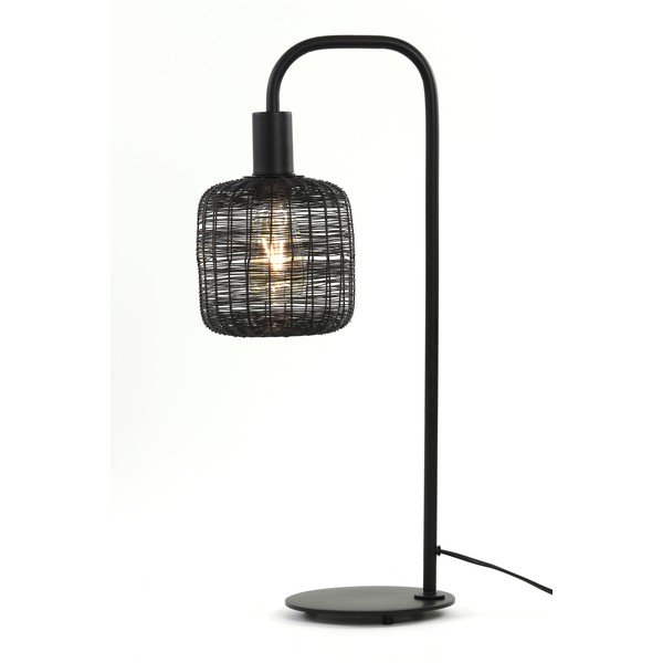 Melna galda lampa (augstums 58 cm) Lekang – Light & Living-image-1