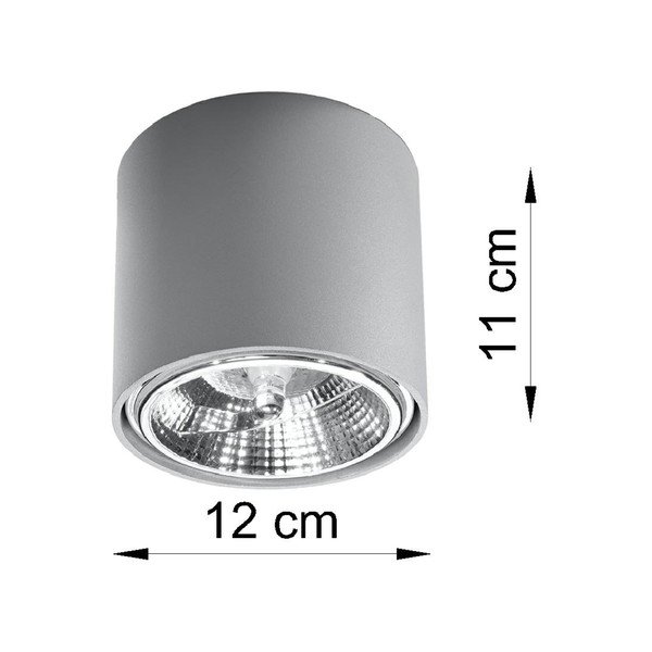 Pelēka griestu lampa Sollux Luigi-image-2