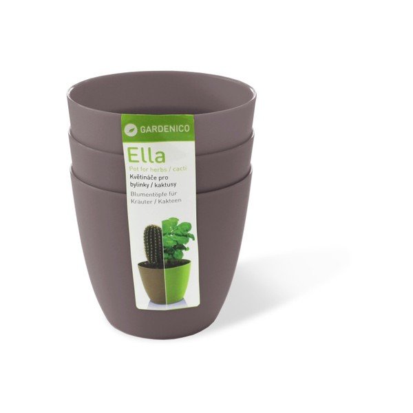 Gardenico Ella Twist'n'Roll Smart System pelēkbrūns stādītājs ar riteņiem, ø 40 cm-image-2