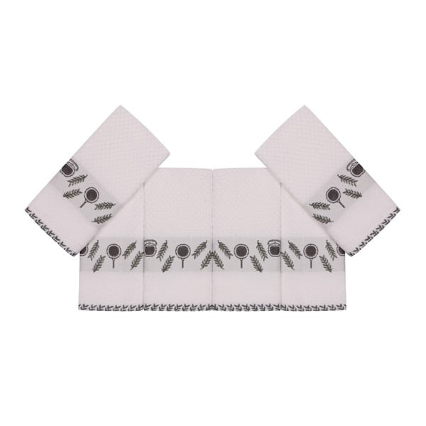 6 bēšas krāsas kokvilnas dvieļu komplekts Beyaz Kanaro, 30 x 50 cm