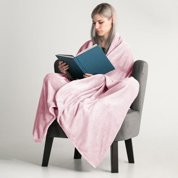 Gaiši rozā mikrošķiedras sega DecoKing Mic, 200 x 220 cm-image-1