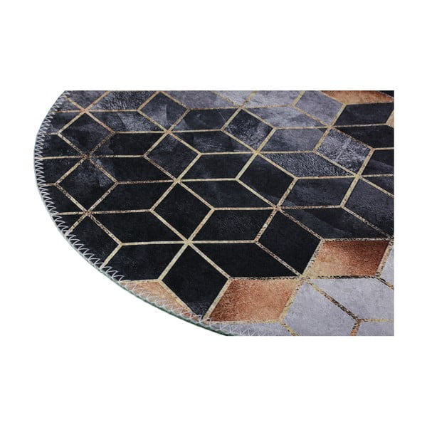 Melnbalts mazgājams paklājs 120x180 cm – Vitaus-image-2