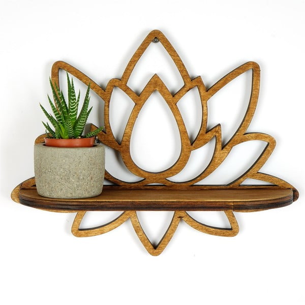 Dabīga toņa sienas plaukts 33 cm Lotus – Kalune Design-image-3