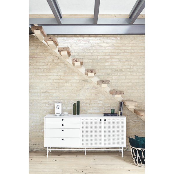 Balta kumode Teulat Punto, platums 150 cm-image-1