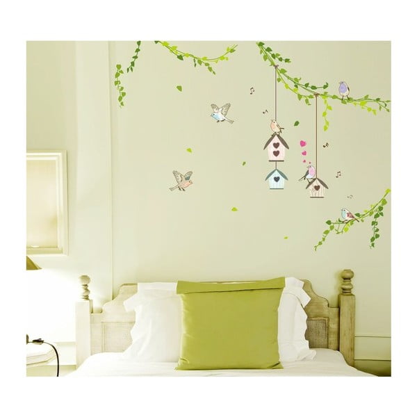 Sienas uzlīmju komplekts Ambiance Birds cages in the Forest-image-4