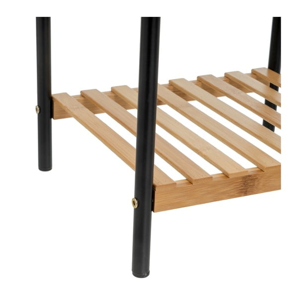 Melns/dabīga toņa bambusa plaukts 30x75 cm – Casa Selección-image-3