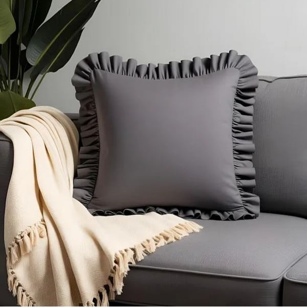 Spilvendrāna no kokvilnas maisījuma 40x40 cm Ruffled – Mila Home-image-3