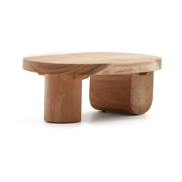 Dabīga toņa mungura masīvkoka žurnālgaldiņš 60x90 cm Mosi – Kave Home-image-2