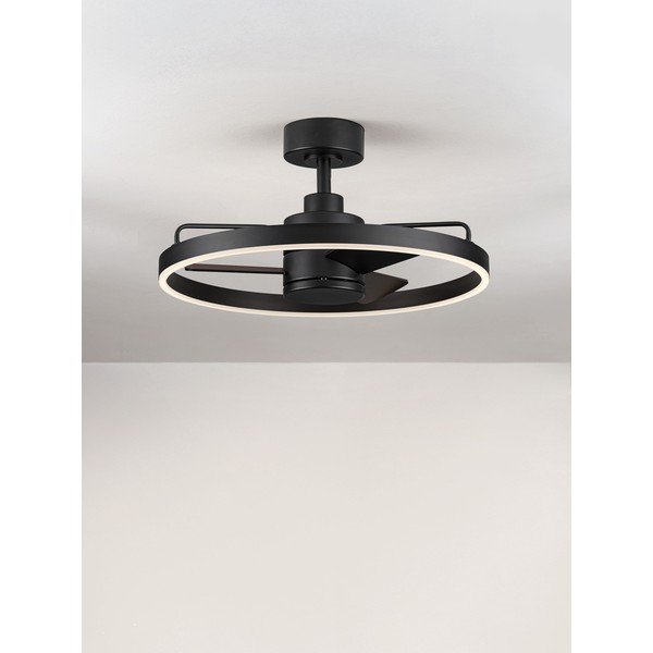 Matēti melna metāla LED griestu lampa ar regulējamu spilgtumu Lunair – Nova Luce-image-4