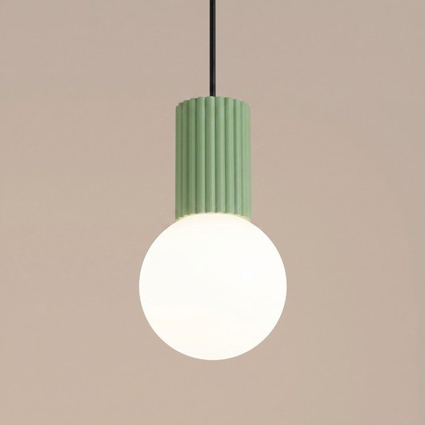Salvijas zaļa piekaramā lampa no opāla stikla ø 12 cm Orbital – Sollux-image-2