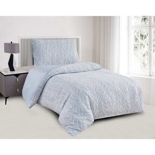 Zila vienguļamā žakarda gultas veļa 140x200 cm Florida – My House-image-1