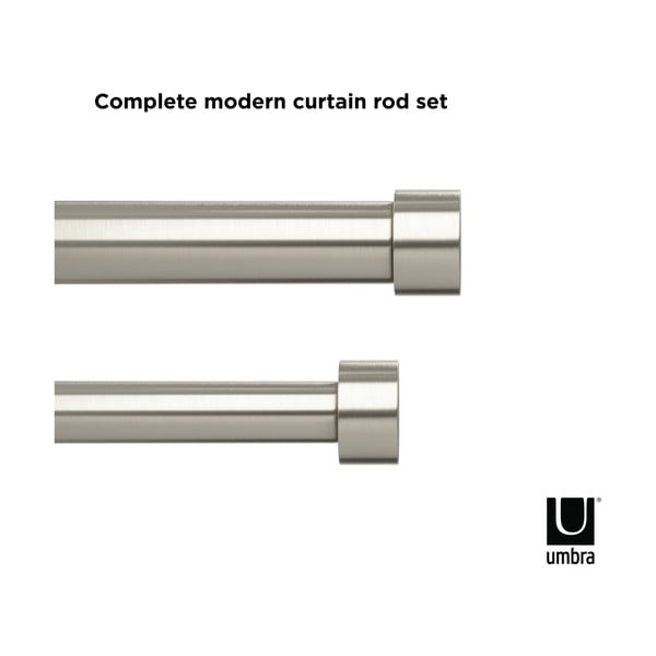 Tērauda regulējama dubulta aizkaru stanga 305–457 cm Cappa – Umbra-image-4