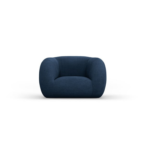 Zils atpūtas krēsls no buklē auduma Essen – Cosmopolitan Design