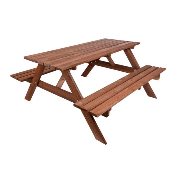 Dārza ēdamistabas komplekts no priedes koka 6 personām Piknik – Rojaplast-image-2