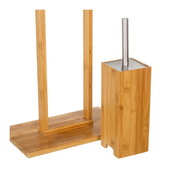 Bambusa tualetes papīra turētājs ar birsti Casa Selección Bamboo-image-2