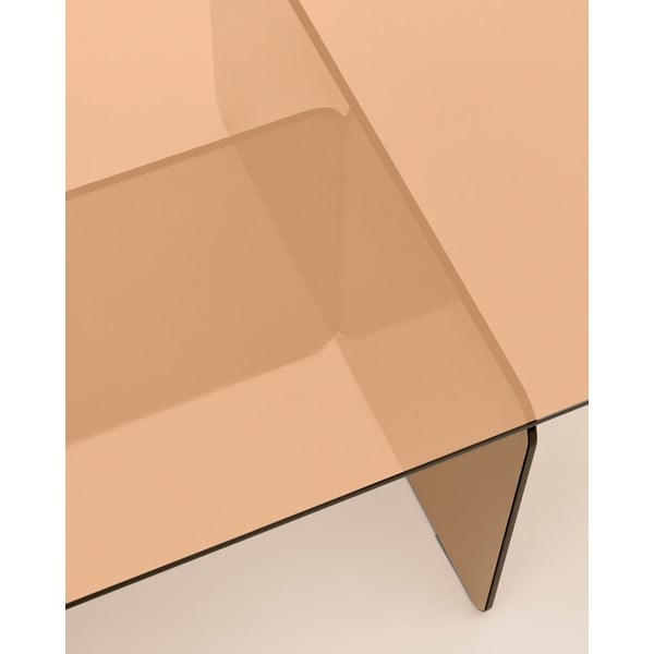 Brūns stikla žurnālgaldiņš 60x120 cm Zaren – Kave Home-image-4