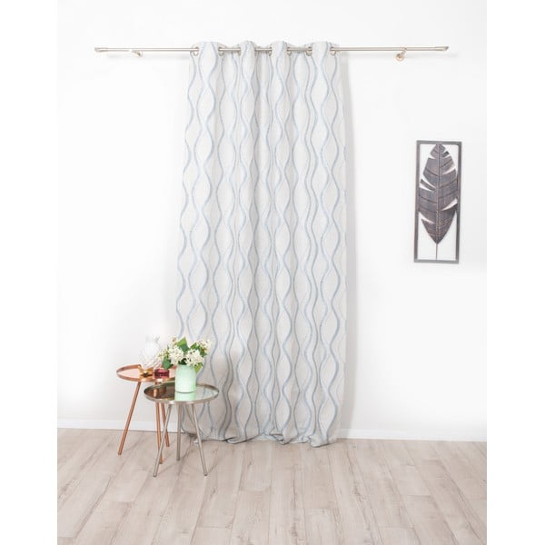 Dzeltens/zils aizkars 140x245 cm Arcade – Mendola Fabrics-image-2