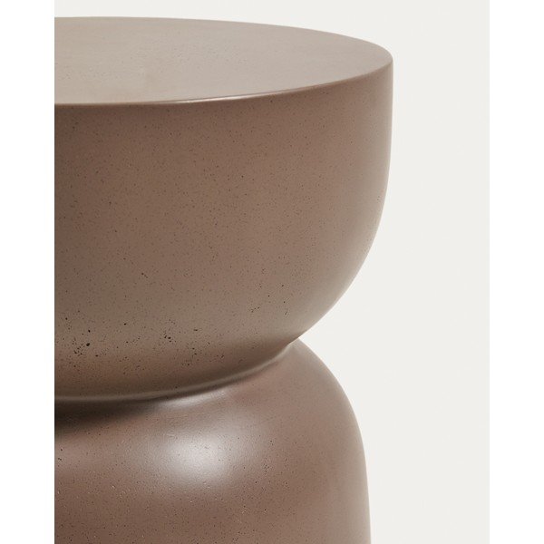 Betona apaļš dārza galdiņš ø 32 cm Garbet – Kave Home-image-2