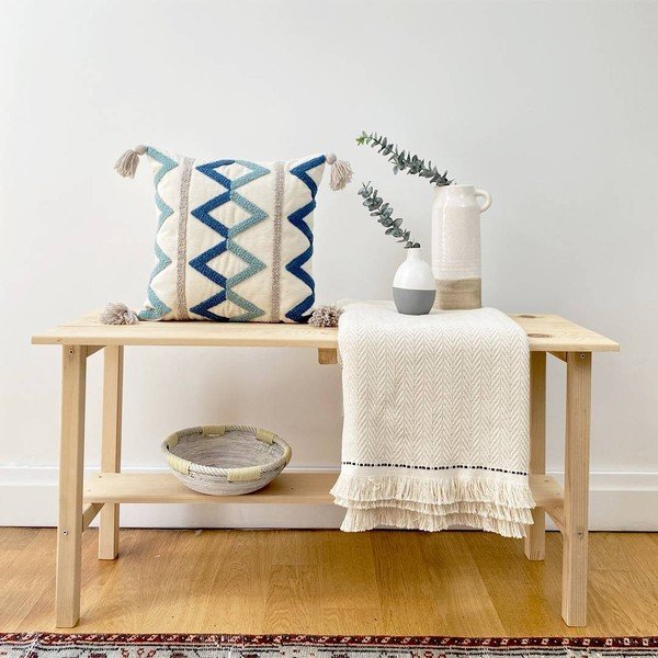 Spilvendrāna ar linu Joynodes Bethany Tassel, 43 x 43 cm-image-1