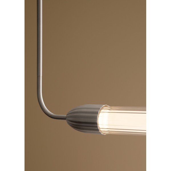 Sudraba krāsas tērauda piekaramā lampa ar stikla abažūru Lemon Squeeze Linear – UMAGE-image-2